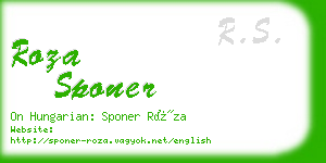 roza sponer business card